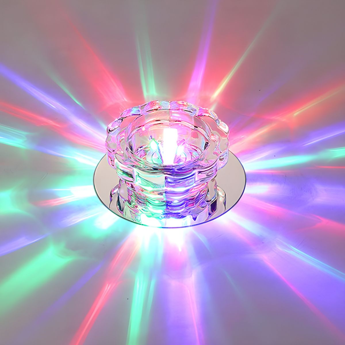 Modern Crystal Flush Mount Ceiling Light Fixture | Prismel