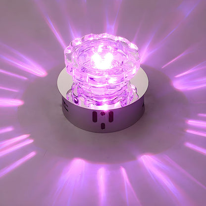 Modern Crystal Flush Mount Ceiling Light Fixture | Prismel