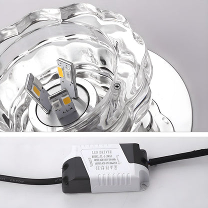 Modern Crystal Flush Mount Ceiling Light Fixture | Prismel