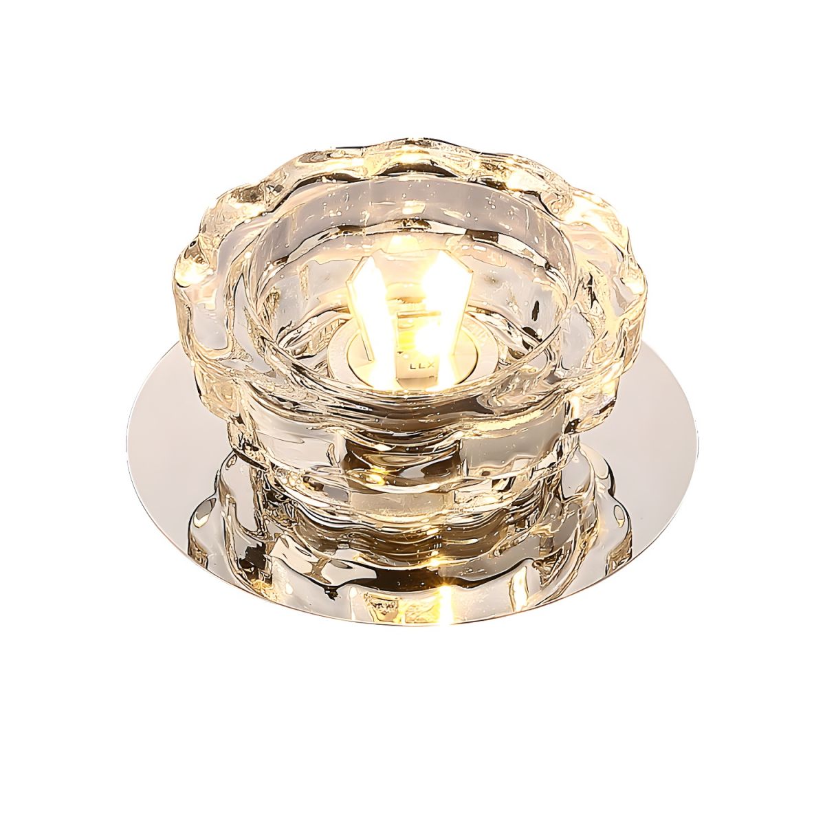Modern Crystal Flush Mount Ceiling Light Fixture | Prismel