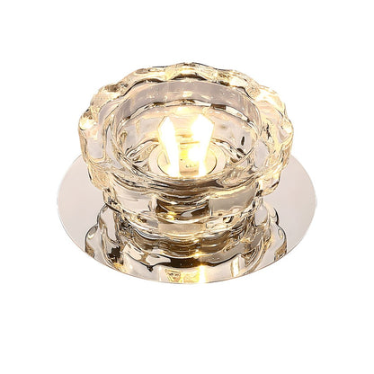 Modern Crystal Flush Mount Ceiling Light Fixture | Prismel