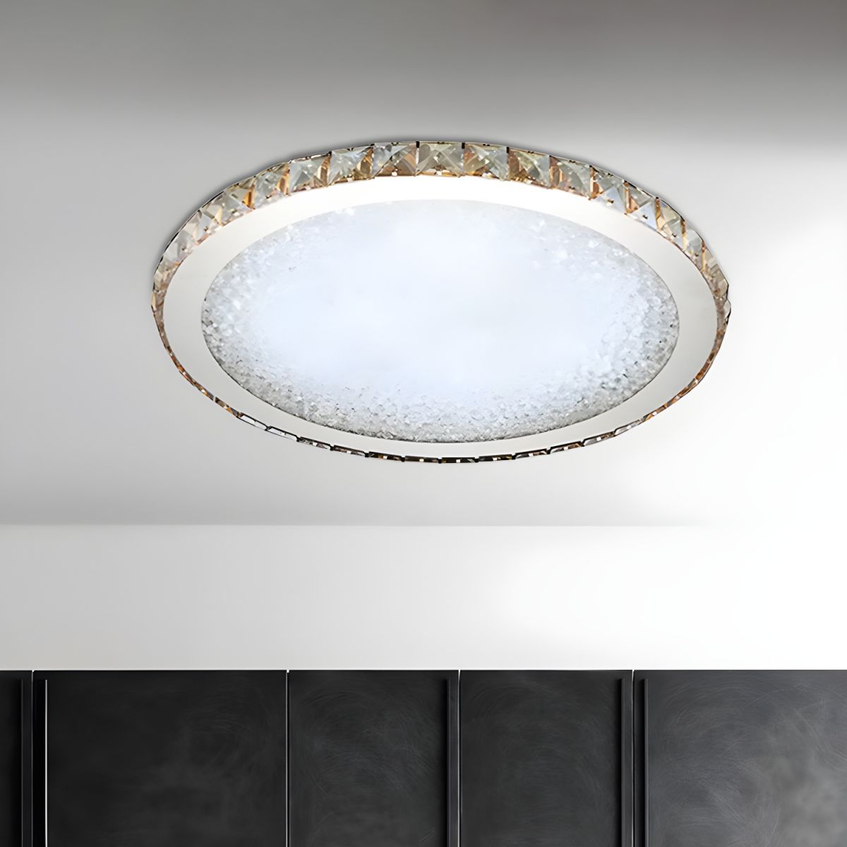 Modern Crystal LED Flush Mount Ceiling Light | Cristalux