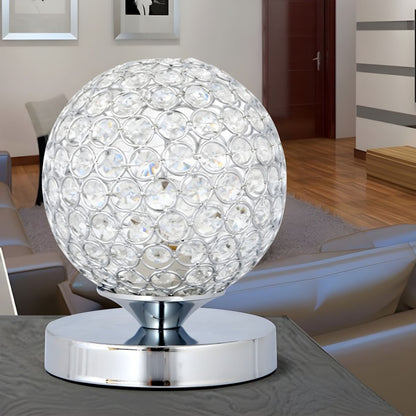 Modern Crystal Shade Table Lamp For Bedroom Accent | Valtrexa