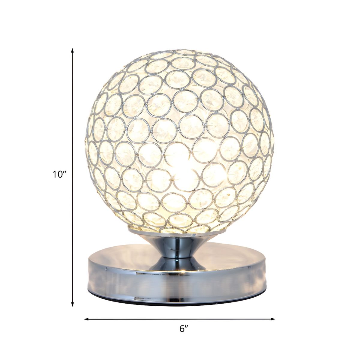 Modern Crystal Shade Table Lamp For Bedroom Accent | Valtrexa