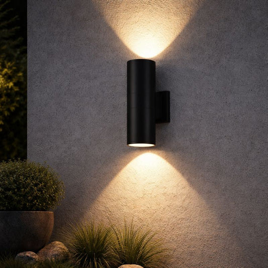 Modern Double Head Metal Outdoor Wall Light Design | Lumovia