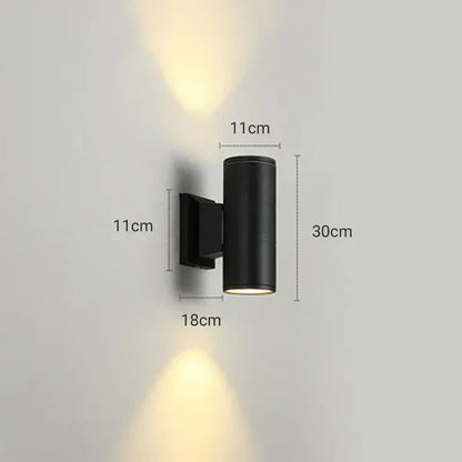 Modern Double Head Metal Outdoor Wall Light Design | Lumovia