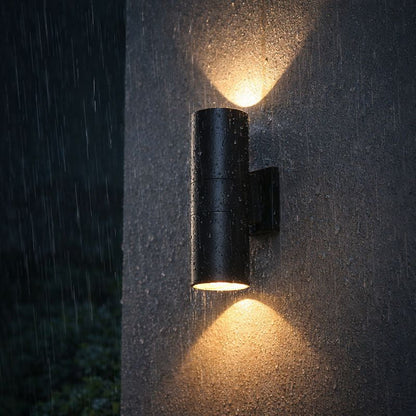 Modern Double Head Metal Outdoor Wall Light Design | Lumovia