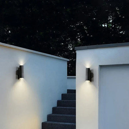 Modern Double Head Metal Outdoor Wall Light Design | Lumovia