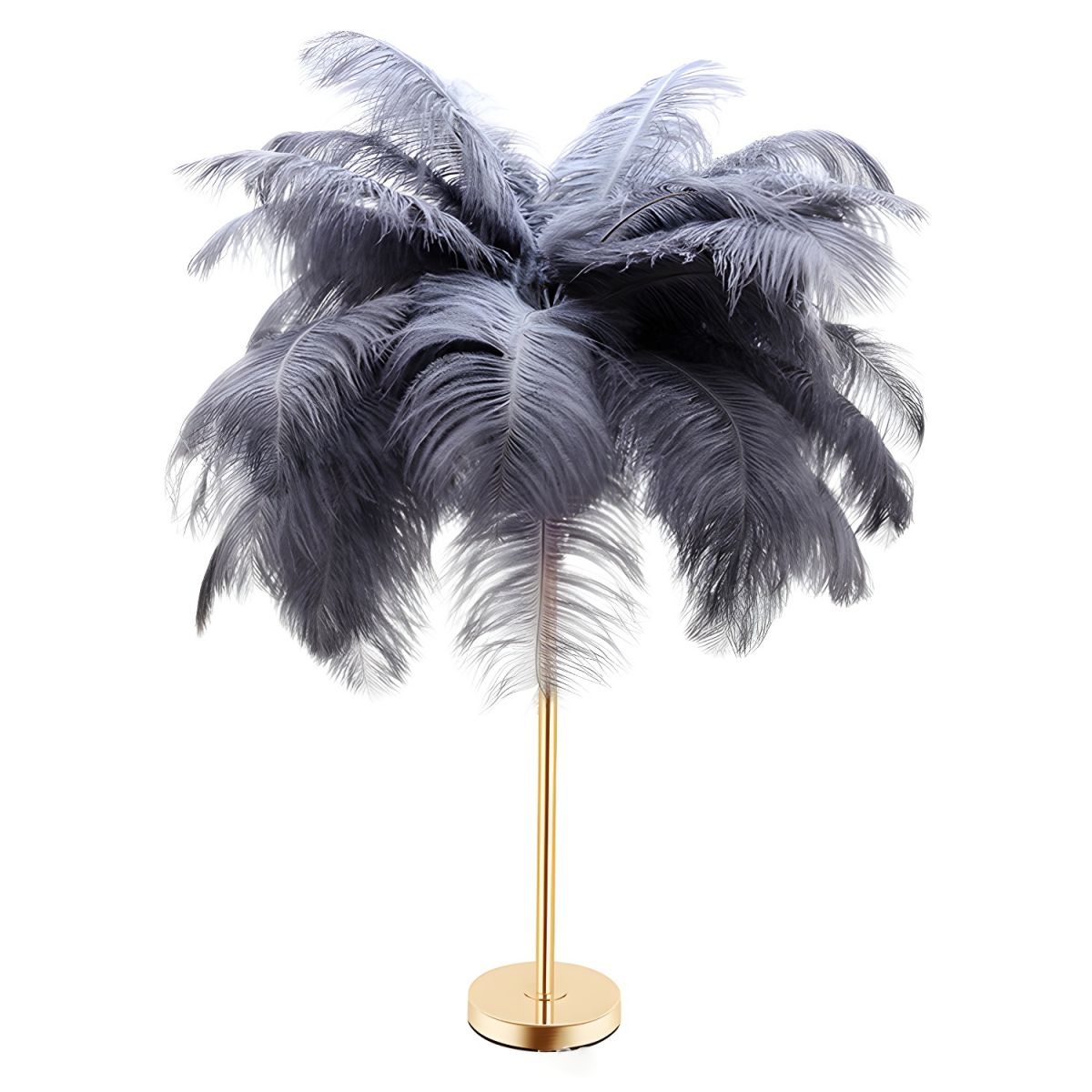 Modern Feather Shade Table Lamp with Five Light Sources | Zyqora