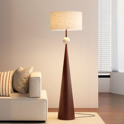 Modern Floor Lamp With Cream Fabric Shade Indoor Lighting | Virella