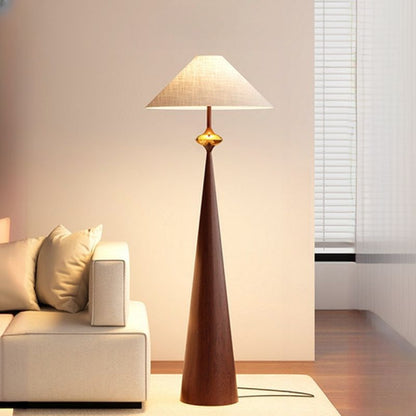 Modern Floor Lamp With Cream Fabric Shade Indoor Lighting | Virella