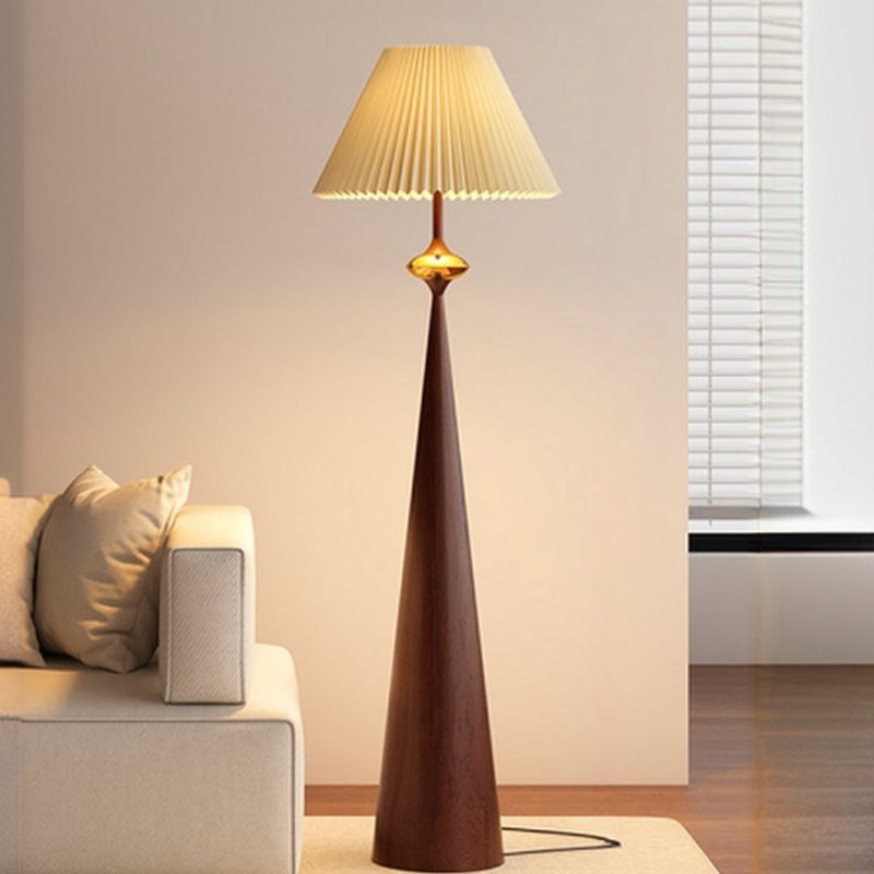Modern Floor Lamp With Cream Fabric Shade Indoor Lighting | Virella