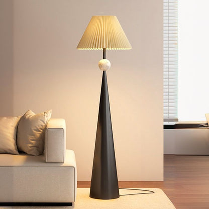 Modern Floor Lamp With Cream Fabric Shade Indoor Lighting | Virella