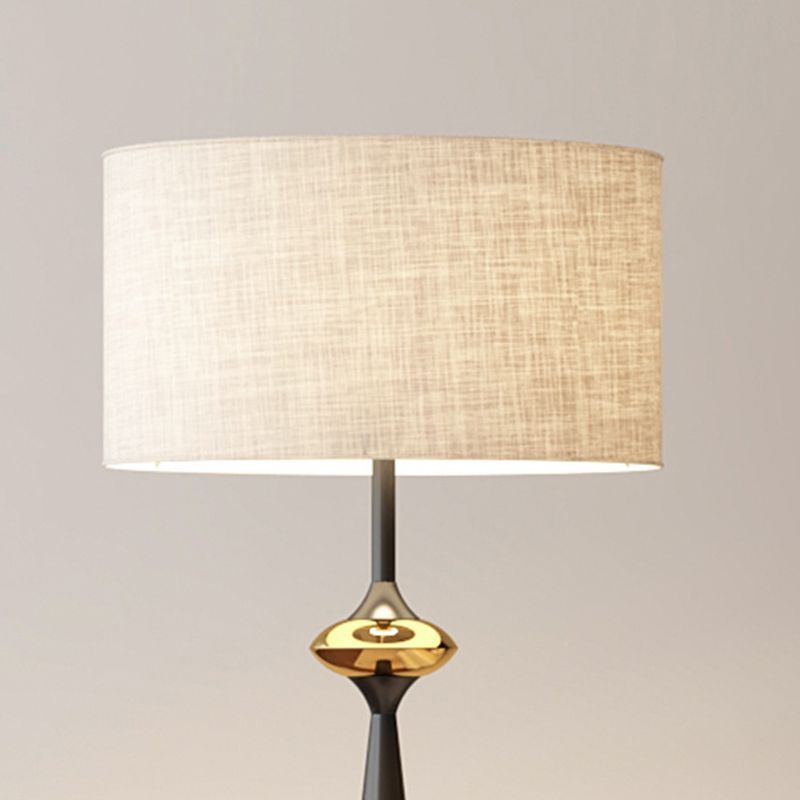 Modern Floor Lamp With Cream Fabric Shade Indoor Lighting | Virella