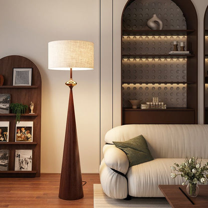 Modern Floor Lamp With Cream Fabric Shade Indoor Lighting | Virella