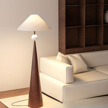 Modern Floor Lamp With Cream Fabric Shade Indoor Lighting | Virella