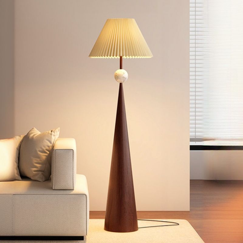 Modern Floor Lamp With Cream Fabric Shade Indoor Lighting | Virella