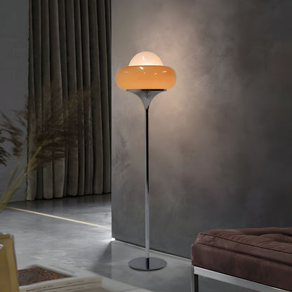 Modern Floor Lamp with Frosted Glass Shade Standing Light | Lorvena