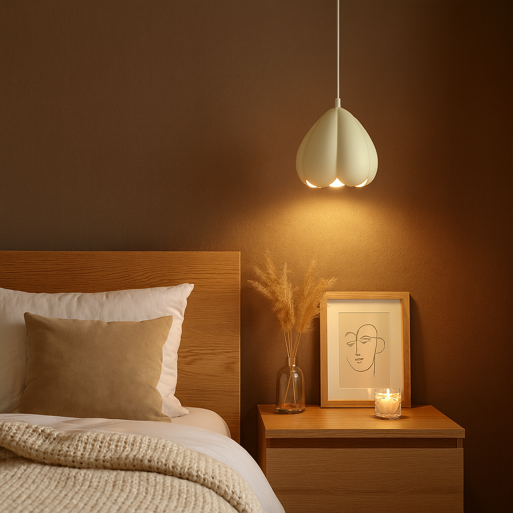 Modern Floral Resin Shade Pendant Light for Interiors | Quorel