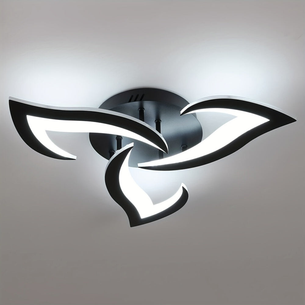 Modern Flower Shaped Iron LED Ceiling Fixture | Lumiora