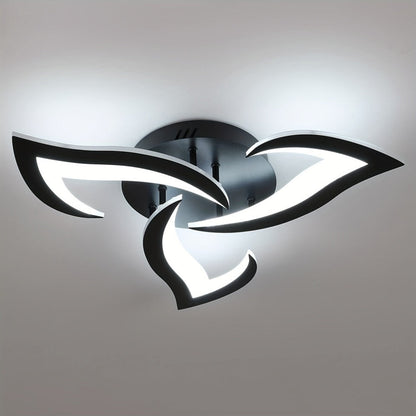 Modern Flower Shaped Iron LED Ceiling Fixture | Lumiora