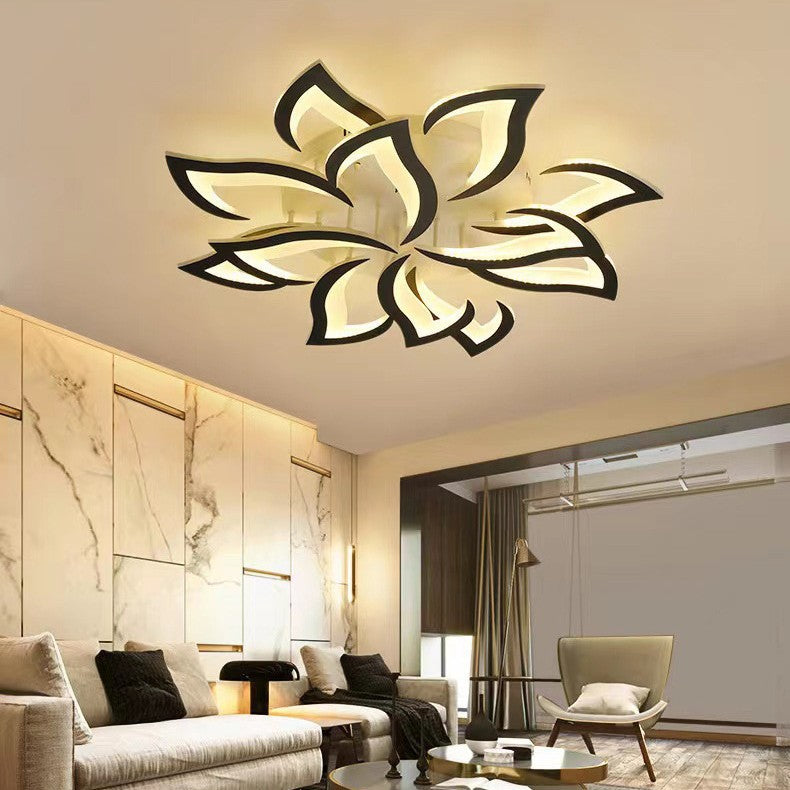 Modern Flower Shaped Iron LED Ceiling Fixture | Lumiora