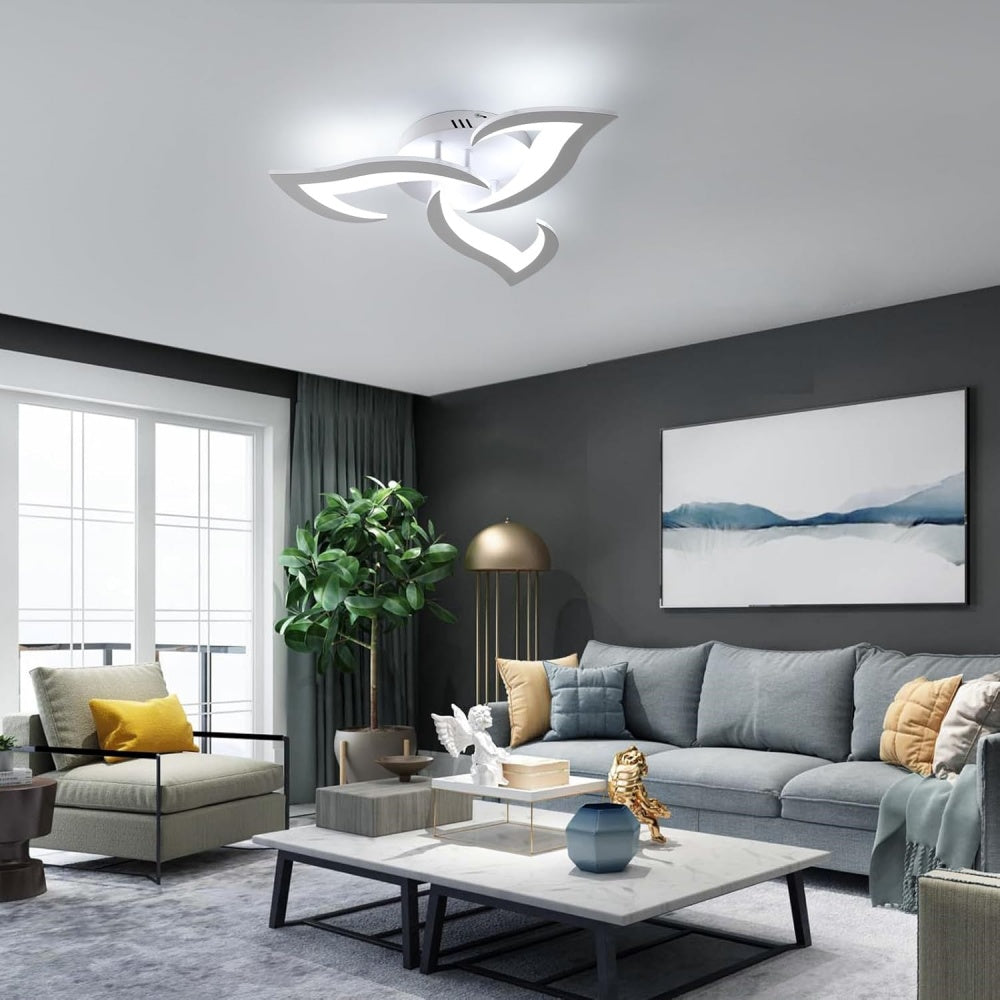 Modern Flower Shaped Iron LED Ceiling Fixture | Lumiora
