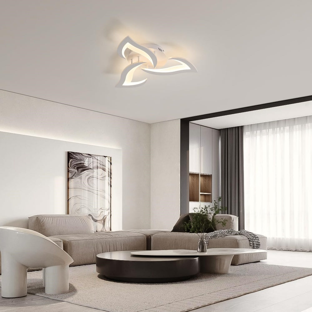 Modern Flower Shaped Iron LED Ceiling Fixture | Lumiora
