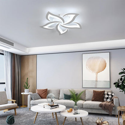Modern Flower Shaped Iron LED Ceiling Fixture | Lumiora