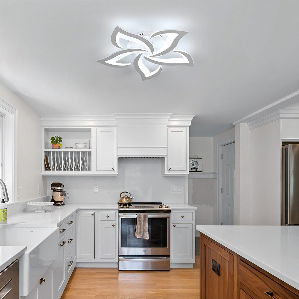 Modern Flower Shaped Iron LED Ceiling Fixture | Lumiora