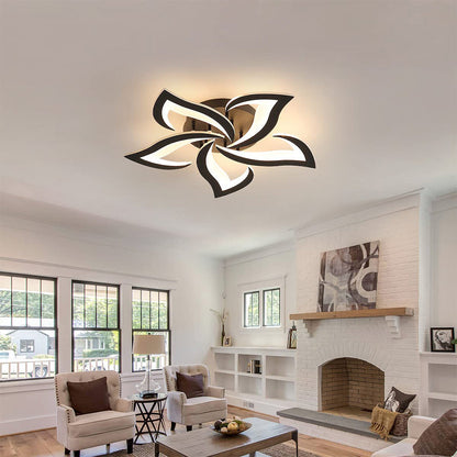 Modern Flower Shaped Iron LED Ceiling Fixture | Lumiora