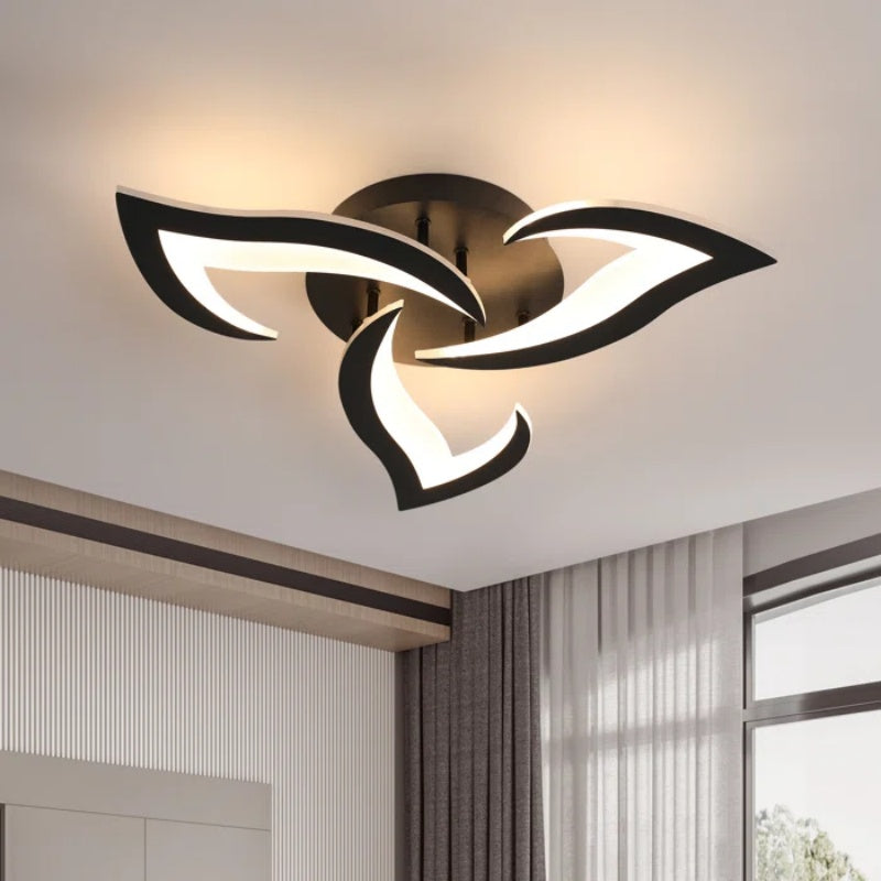 Modern Flower Shaped Iron LED Ceiling Fixture | Lumiora