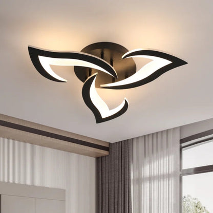 Modern Flower Shaped Iron LED Ceiling Fixture | Lumiora