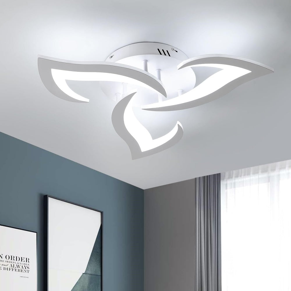 Modern Flower Shaped Iron LED Ceiling Fixture | Lumiora