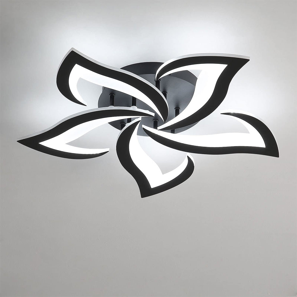 Modern Flower Shaped Iron LED Ceiling Fixture | Lumiora