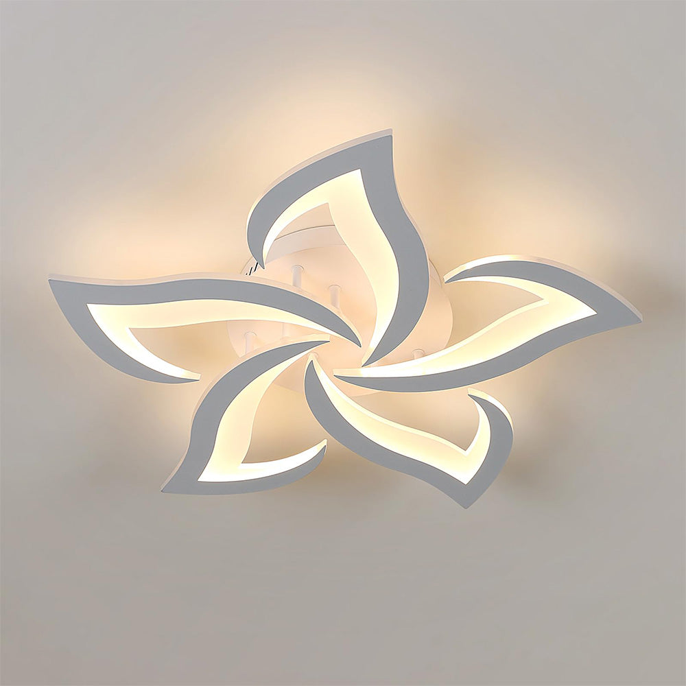 Modern Flower Shaped Iron LED Ceiling Fixture | Lumiora