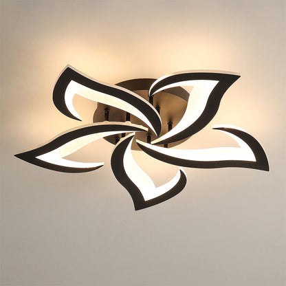 Modern Flower Shaped Iron LED Ceiling Fixture | Lumiora