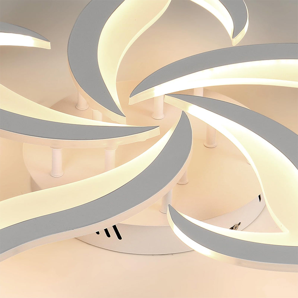 Modern Flower Shaped Iron LED Ceiling Fixture | Lumiora