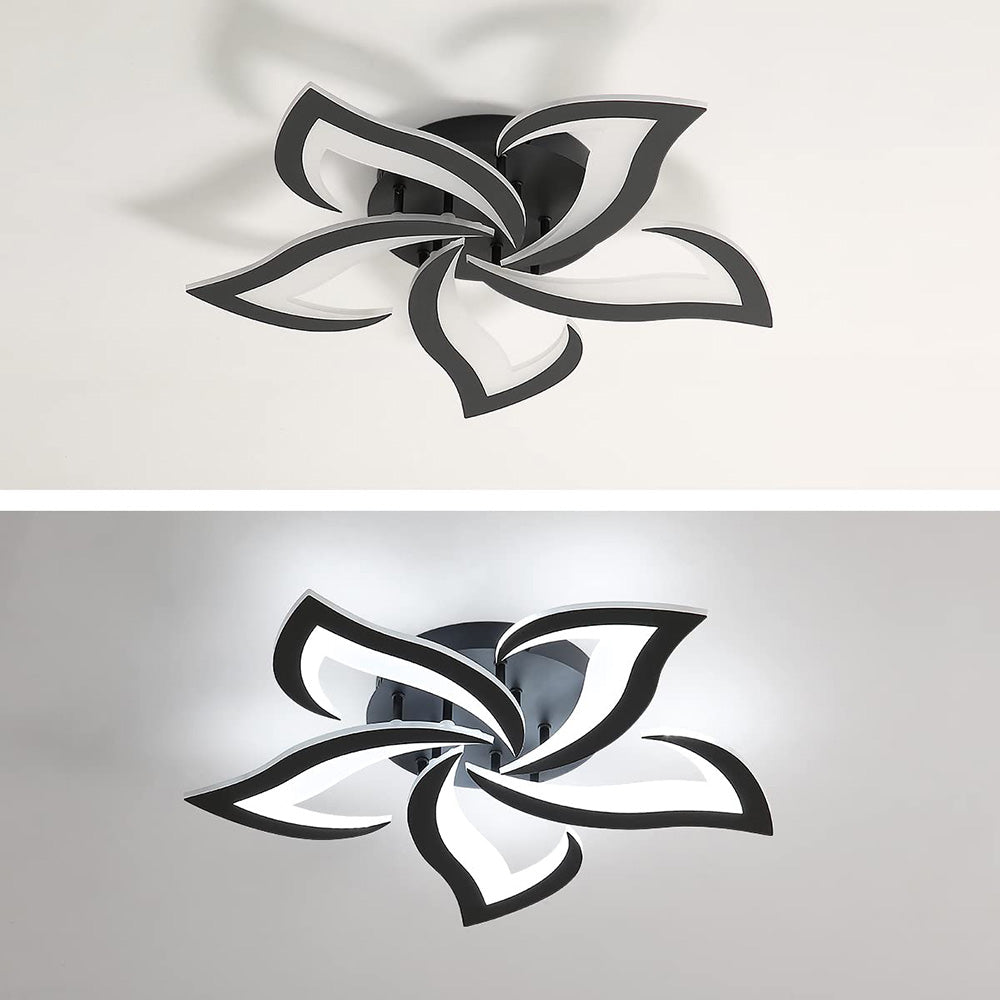 Modern Flower Shaped Iron LED Ceiling Fixture | Lumiora