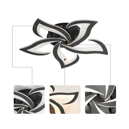 Modern Flower Shaped Iron LED Ceiling Fixture | Lumiora