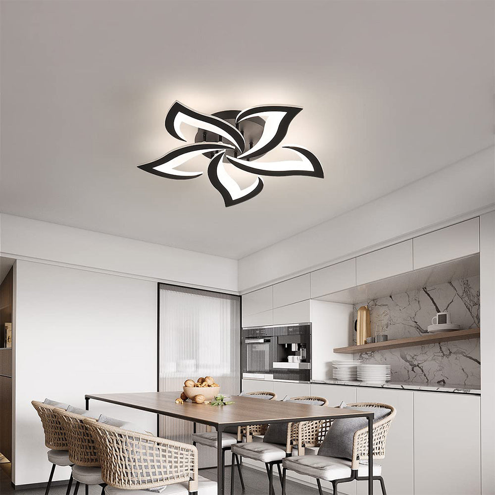 Modern Flower Shaped Iron LED Ceiling Fixture | Lumiora