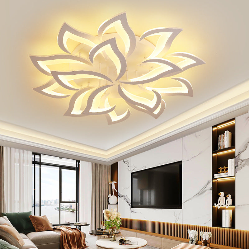 Modern Flower Shaped Iron LED Ceiling Fixture | Lumiora