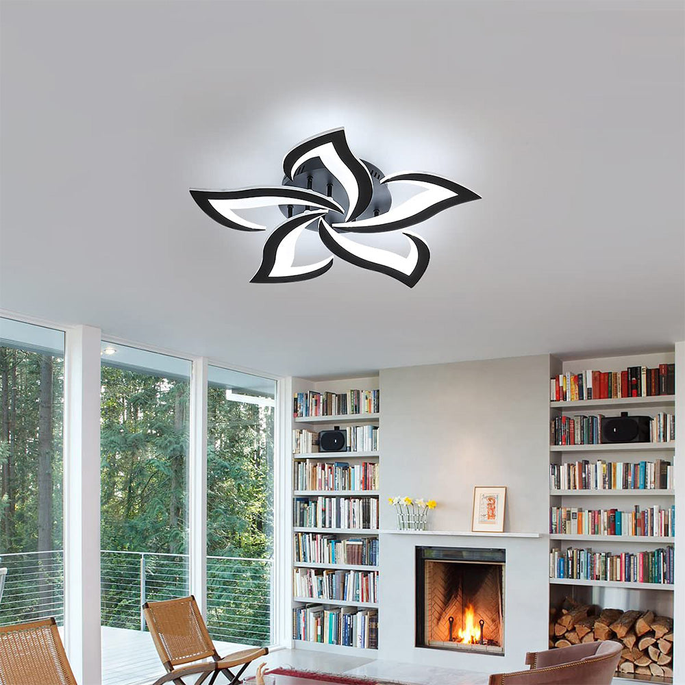 Modern Flower Shaped Iron LED Ceiling Fixture | Lumiora