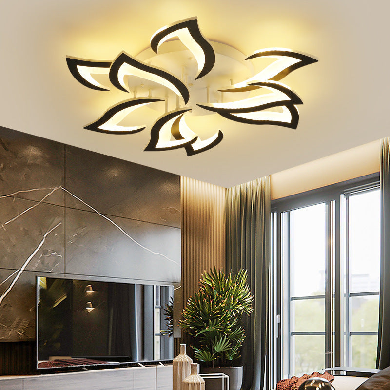 Modern Flower Shaped Iron LED Ceiling Fixture | Lumiora