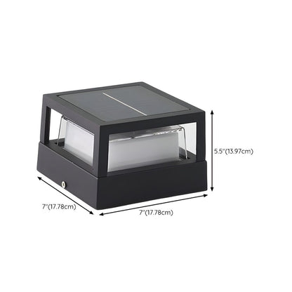 Modern Geometric Metal Solar Pillar Outdoor Light | Solvra