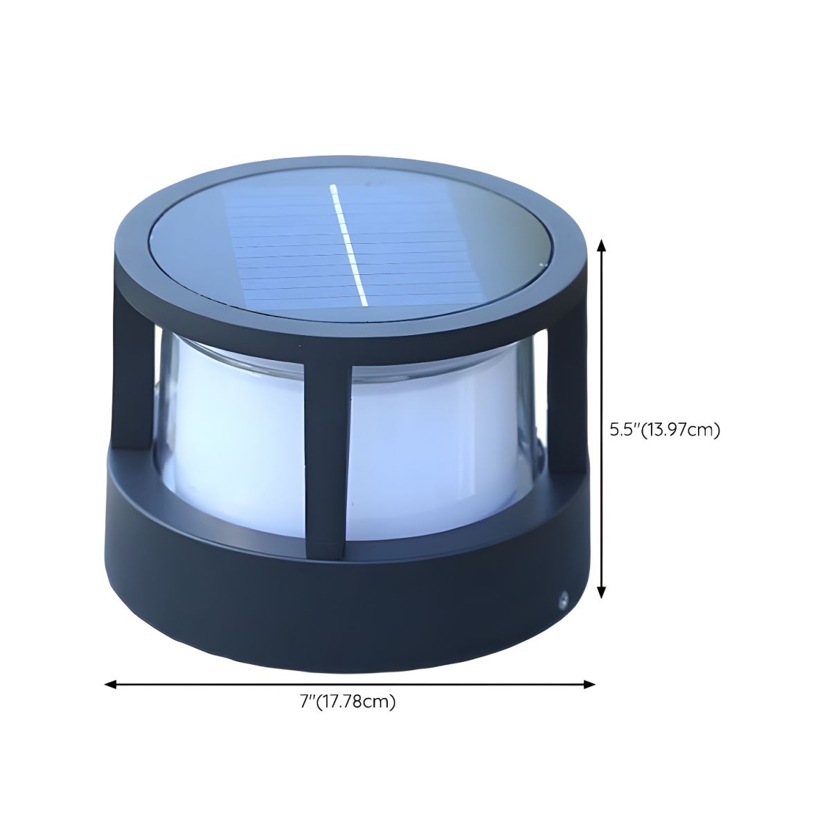 Modern Geometric Metal Solar Pillar Outdoor Light | Solvra
