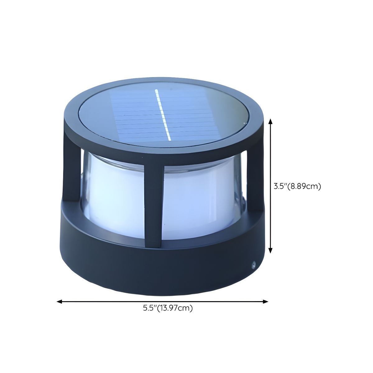 Modern Geometric Metal Solar Pillar Outdoor Light | Solvra