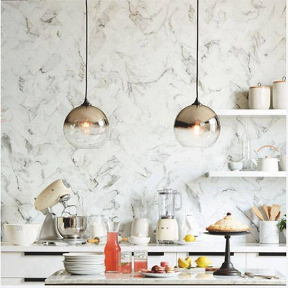 Modern Glass Globe Pendant Light with Adjustable Wire | Quoriel