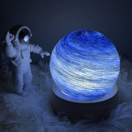 Modern Glass Moon Globe Table Lamp with Three Sizes | Vexlino
