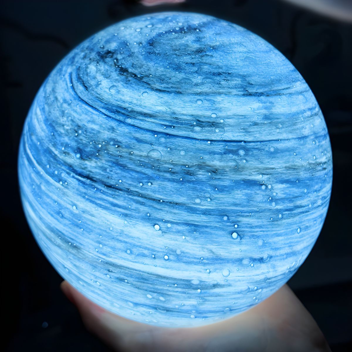 Modern Glass Moon Globe Table Lamp with Three Sizes | Vexlino